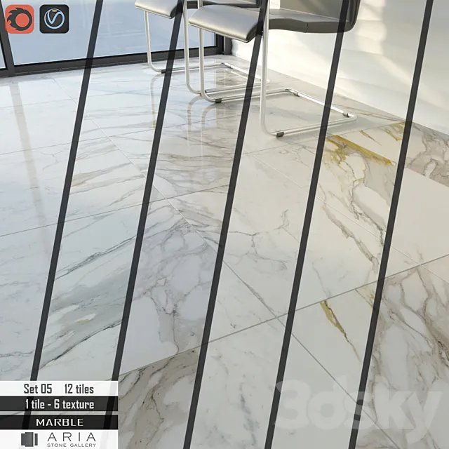 Aria stone Gallery Set 05 3DModel