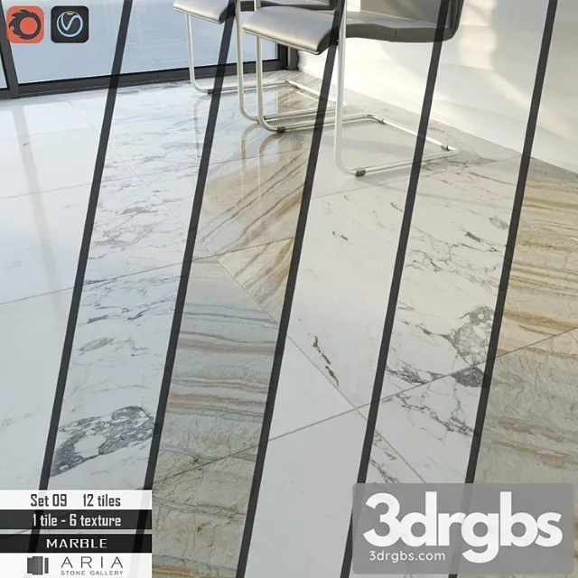 Aria stone gallery set 09 3D Model Download