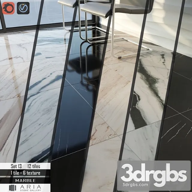 Aria stone gallery set 13 3D Model Download