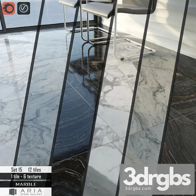 Aria stone gallery set 15 3D Model Free