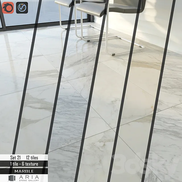 Aria stone Gallery Set 21 3DModel