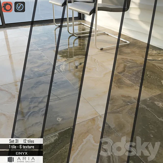 Aria stone Gallery Set 31 3D Model