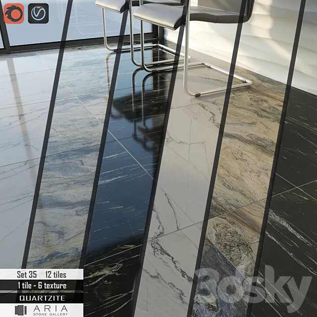 Aria stone Gallery Set 35 3DModel