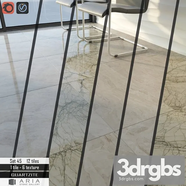 Aria stone gallery set 45 3D Model Download