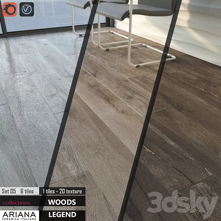 ARIANA LEGEND BROWN GREY SAND Set 05 3D Model