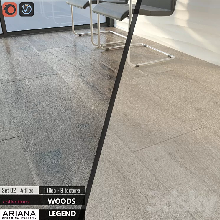 ARIANA LEGEND HAVANA WHITE Set 02 3D Model