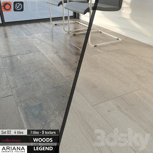 ARIANA LEGEND HAVANA WHITE Set 02 3DModel