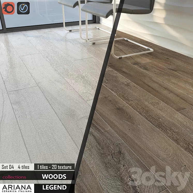 ARIANA LEGEND HAVANA WHITE Set 04 3D Model