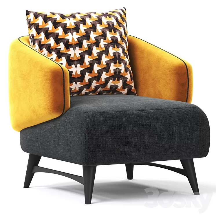 Aries arm chair 3D Model Free