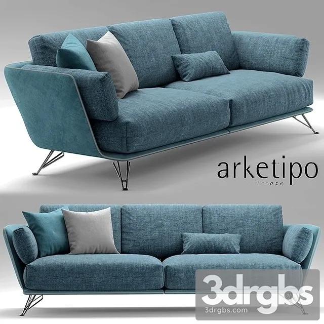 Arketipo Morrison Sofa 02 3D Model Free