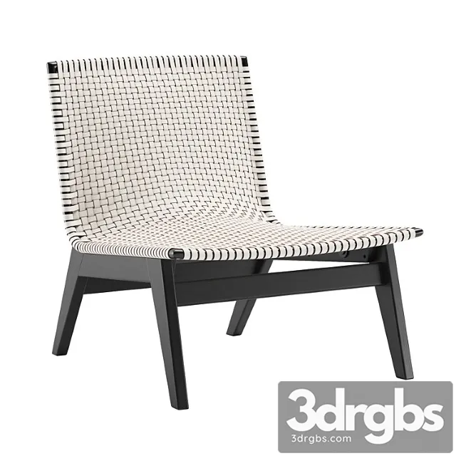 Arm chair Cb2 morada woven ivory leather chair