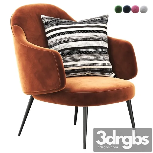 Arm Chair Charlotte Armchair 3D Model Free