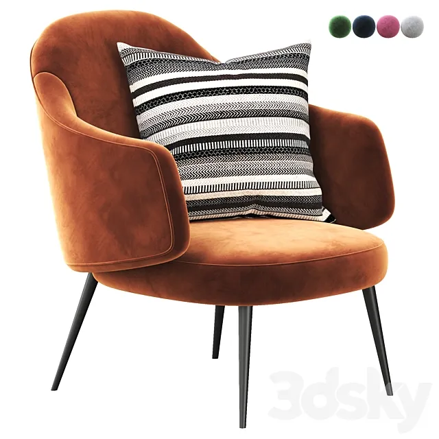 Arm chair Charlotte Armchair 3D Model