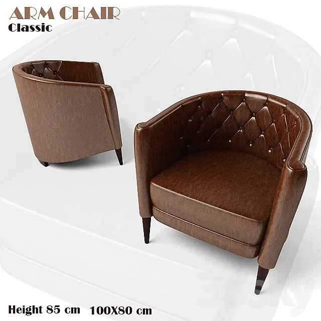 Arm Chair Classic 3D Model