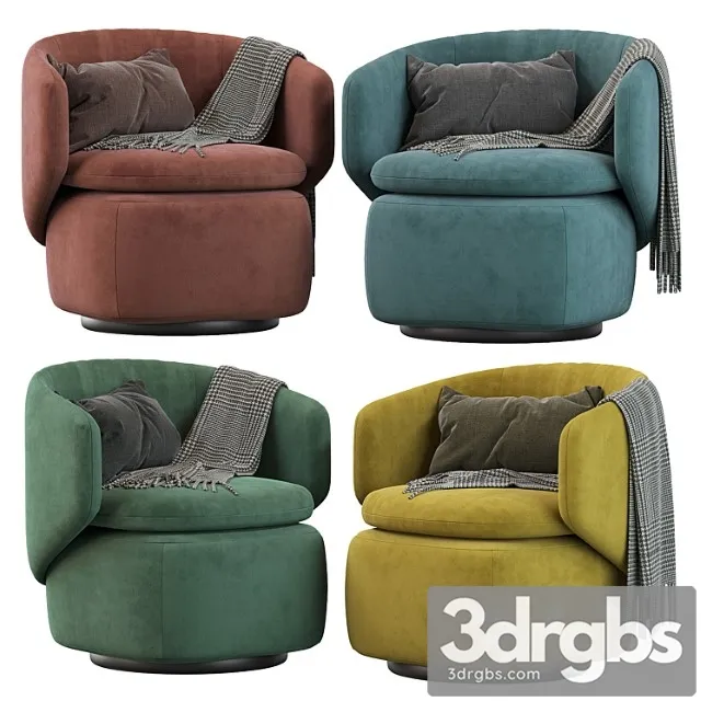 Arm chair Crescent swivel chair