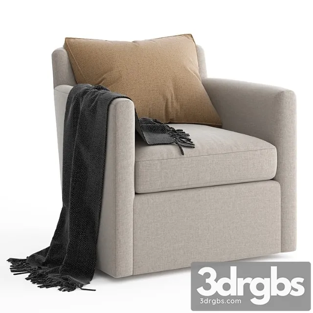 Arm chair Rh oliver barrelback track swivel arm chair