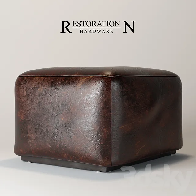 ARM LEATHER OTTOMAN 3DModel