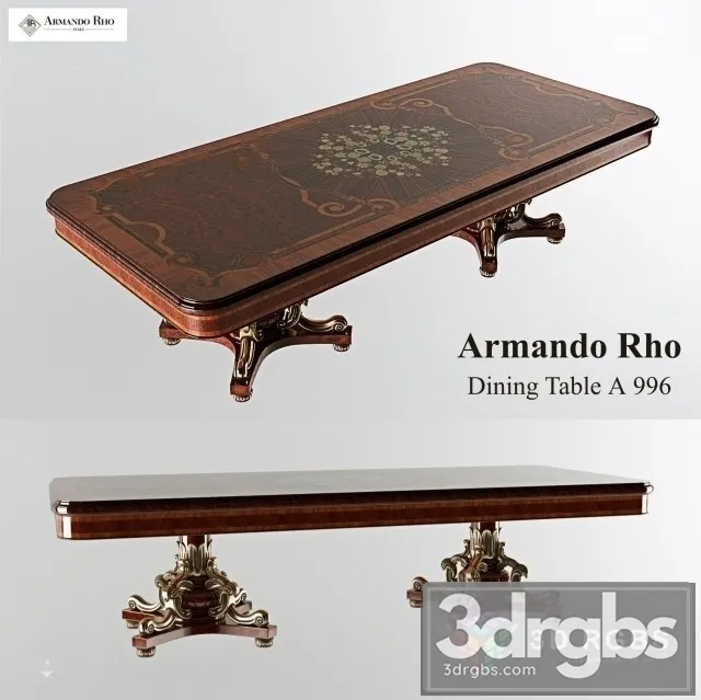 Armando Rho A 996 Dining Table 3D Model Free