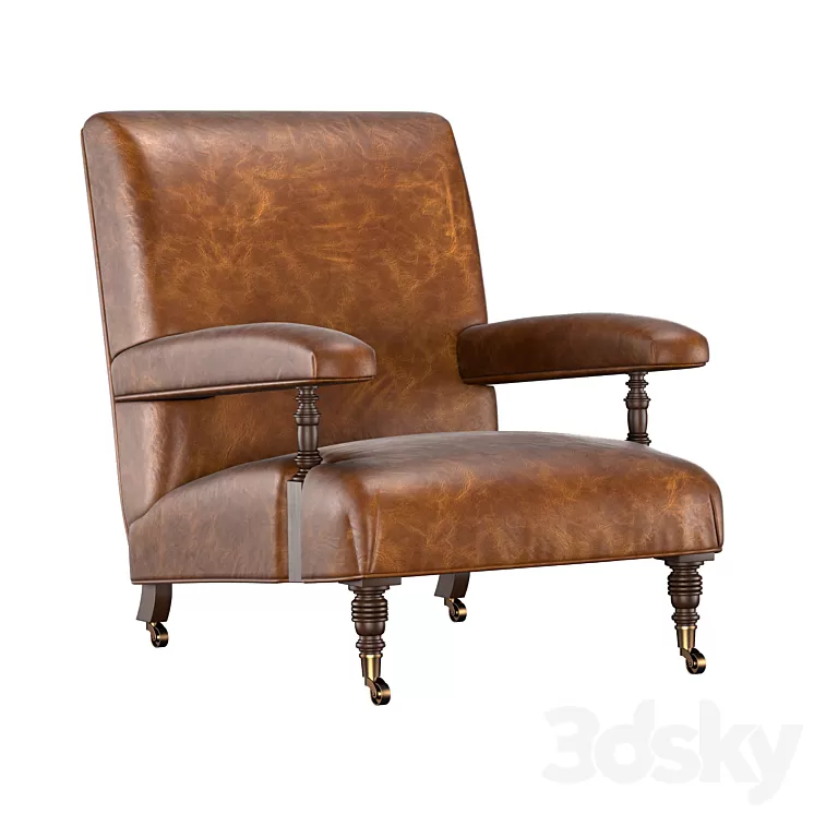 Armchair 1880S BELGIAN 3D Model