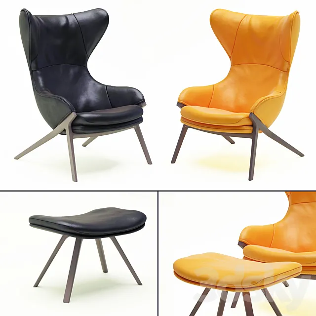 armchair 3456 3D Model