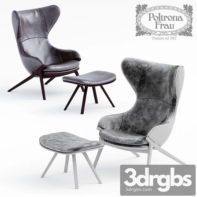 Armchair 395-396 p22 italian luxury poltrona frau 3D Model Free