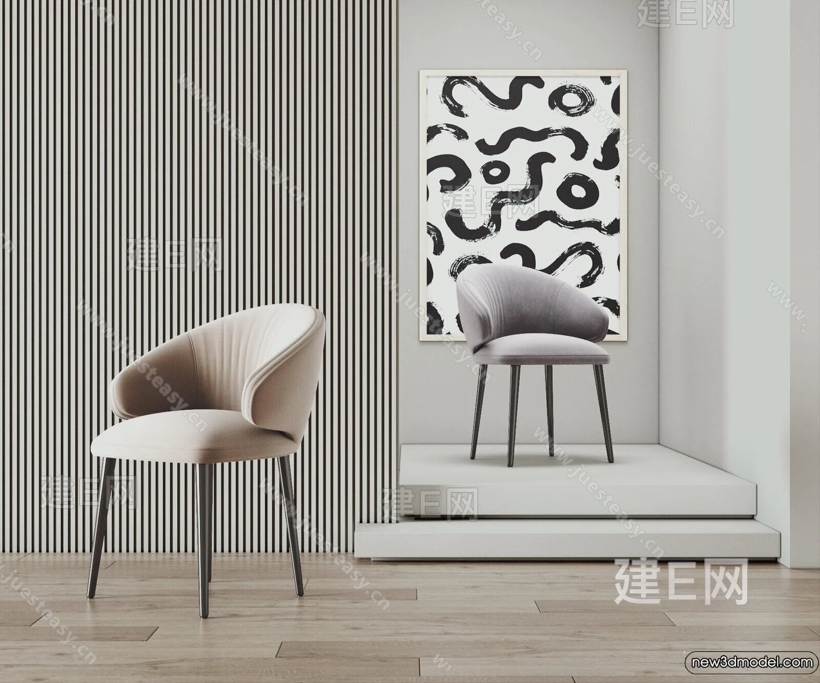 Armchair 3D Models - 3D Furniture Models for Interior - 008