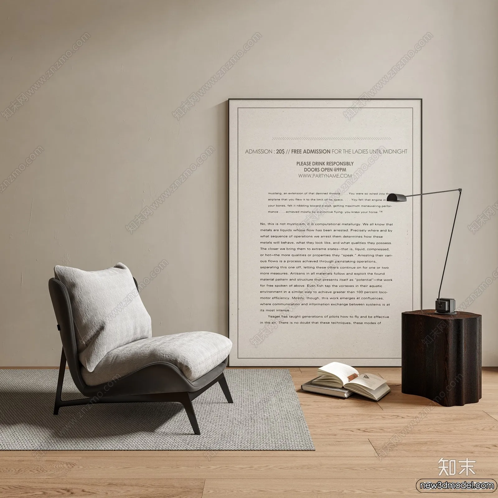 Armchair 3D Models - 3D Furniture Models for Interior - 014