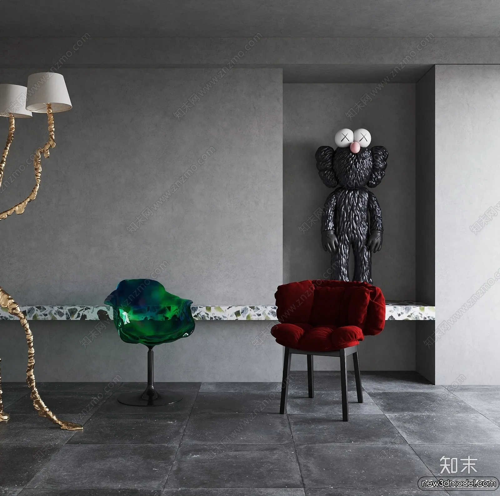 Armchair 3D Models - 3D Furniture Models for Interior - 090