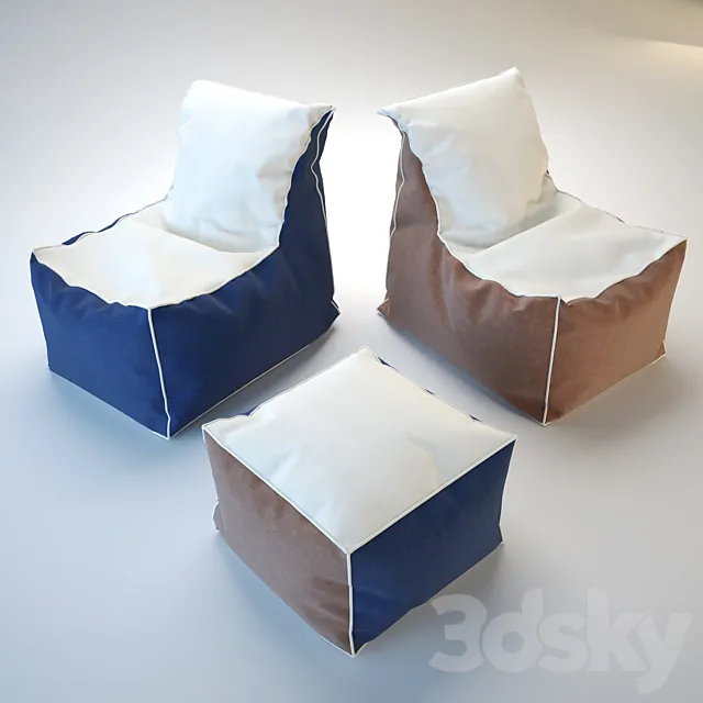 Armchair _ Pouf 3D Model