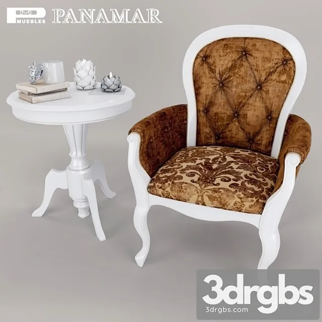 Armchair Abd Coffee Table Panamar 3D Model Free