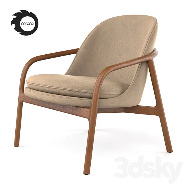 Armchair Aleman 3D Model