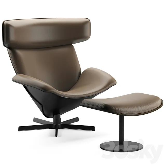 Armchair almora B&B Italia 3D Model