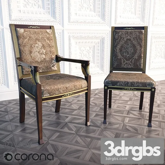 Armchair and Parliament Chair 3D Model Free