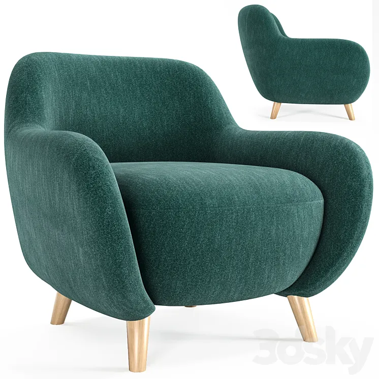 Armchair Ansil 3D Model Free