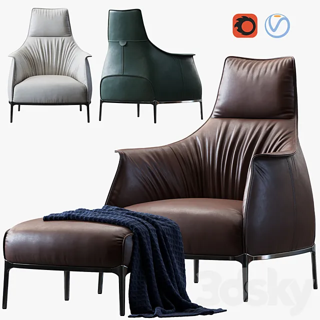 Armchair Archibald A by Poltrona Frau Free Download