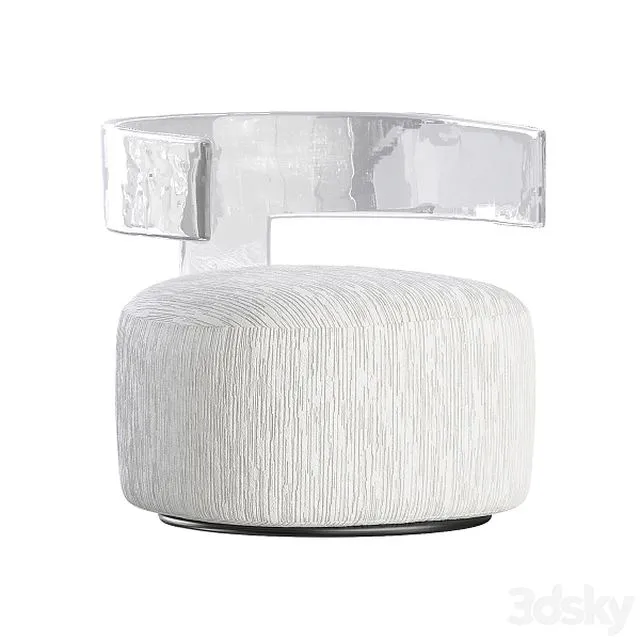 Armchair Ares Fabric Bernhardt Interiors 3D Model