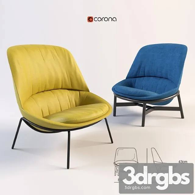 Armchair arflex ladle small 3D Model Free