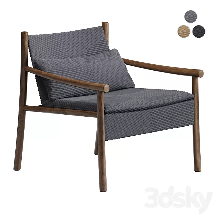 Armchair Arper Kata Japandi Style 3D Model Free
