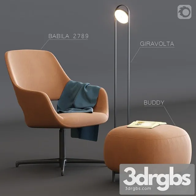 Armchair Babila 2789 3D Model Free