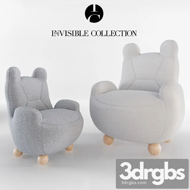 Armchair baby bear and papa bear - theinvisiblecollection