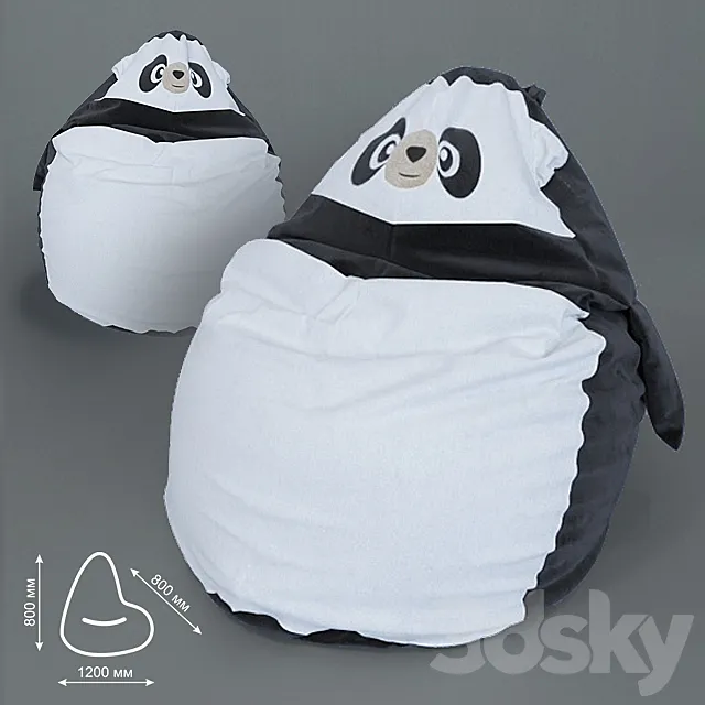 Armchair-bag "Panda" 3D Model