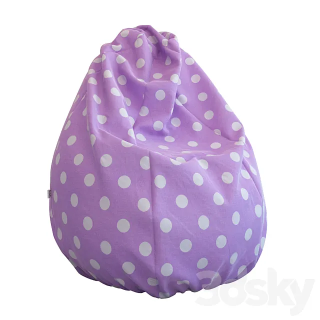 Armchair bag (seat-pear) in peas. 3DModel