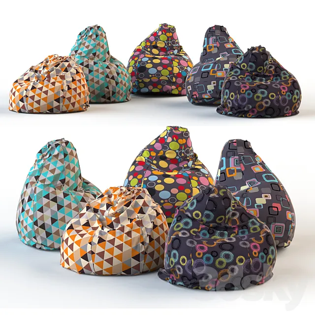 Armchair bag with bright print (set of 5 pieces) Free Download