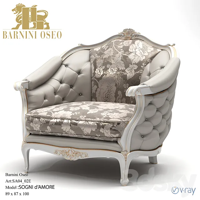 Armchair Barnini Oseo_Sogni d`Amore 3DModel