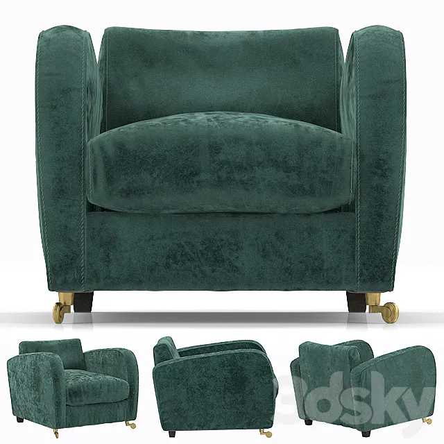 Armchair Baxter Charmine Longe Armchair 3D Model