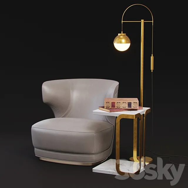 armchair Baxter Etienne 3D Model