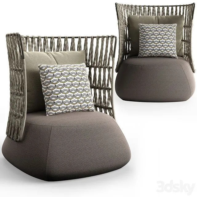Armchair B&B Fat-Sofa Outdoor FA91A 3D Model