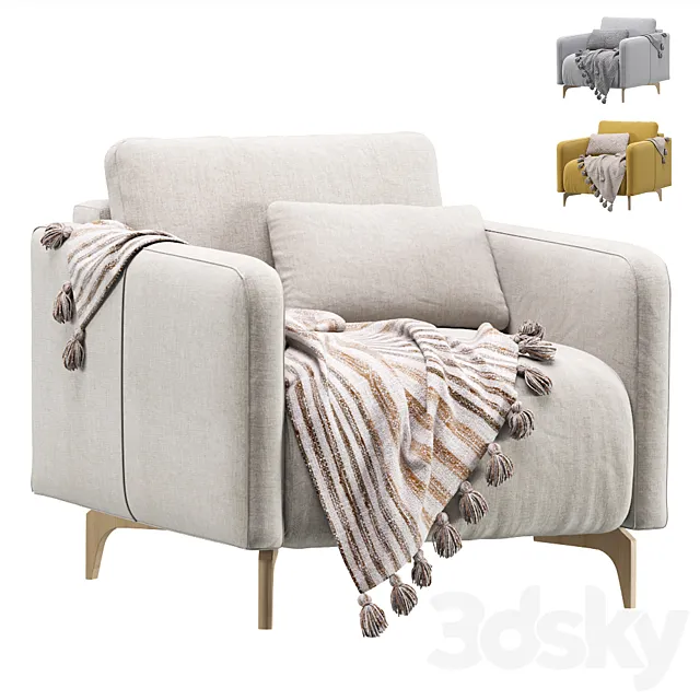 Armchair- Bed Lieri Mini Velvet by Divan.ru _ Armchair bed Lieri 3D Model