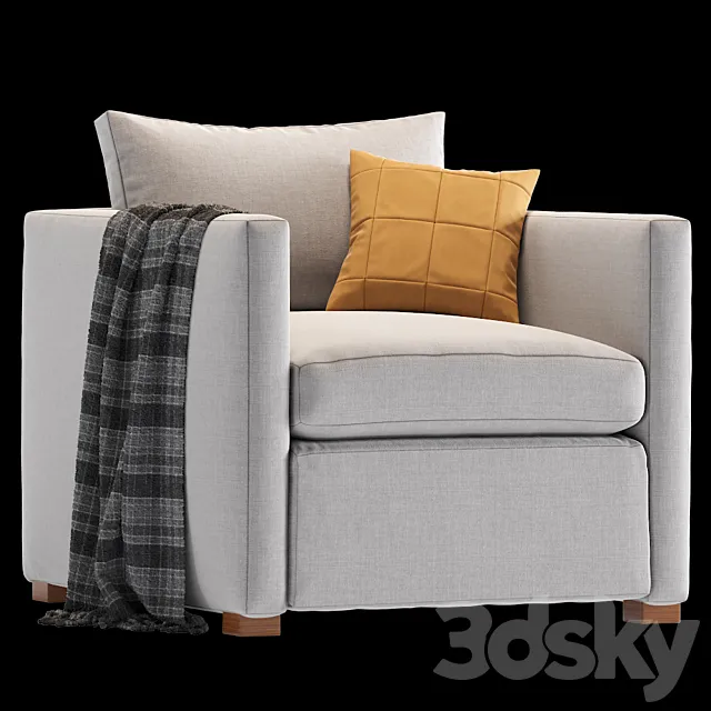 Armchair Belgian Classic Shelter Arm 3DModel