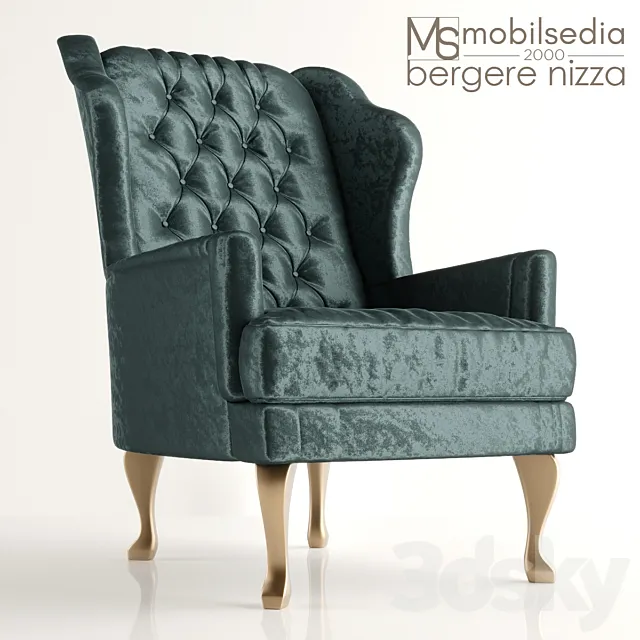 Armchair BERGERE NIZZA Mobilsedia 3D Model